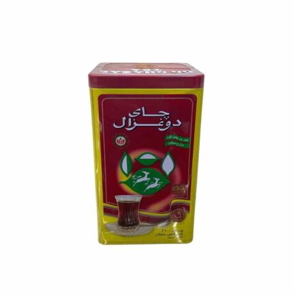 شاي الغزالين اسود 450 جرام علبه حديد وارد الاردن