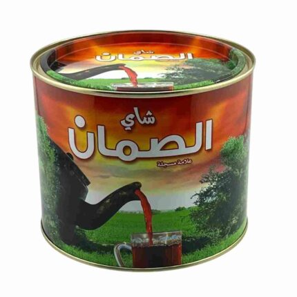 شاي الصمان علبه معدنيه دائريه 360 جرام